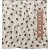 Rideaux De Douche Personalized Chic Neutral Leopard Animal Print (Devant)