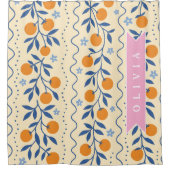 Rideaux De Douche Personalized cute retro citrus folk pattern (Devant)