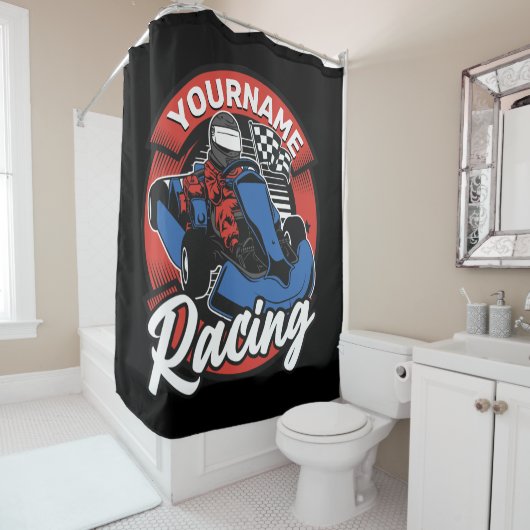 Rideaux De Douche Personalized Go Kart (En situation)