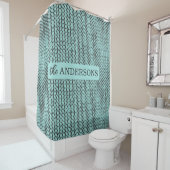 Rideaux De Douche Personalized Knit Pattern Shower Curtain (En situation)