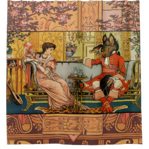 Rideaux De Douche Personnages Classiques de Contes de Fées Beauty Be