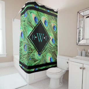 Rideaux De Douche Personnalisé - Plumes Peacock Classiques
