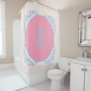 Rideaux De Douche Personnalisé rose et bleu