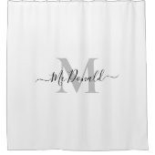 Rideaux De Douche Personnaliser le nom initial du monogramme (Devant)