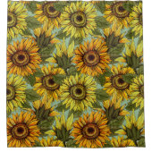 Rideaux De Douche Personnaliser le tournesol avec Arrière - plan de  (Devant)