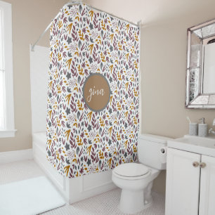 Rideaux De Douche Personnaliser sur le Motif botanique
