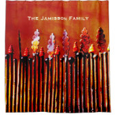 Rideaux de douche personnalisés avec des bougies m (Devant)