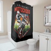 Rideaux De Douche Personnalized Motocross (En situation)