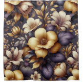 Rideaux De Douche Pétales éclairées et brumes violettes (Devant)