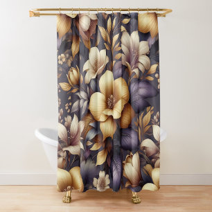 Rideaux De Douche Pétales ensoleillés Fleur violet