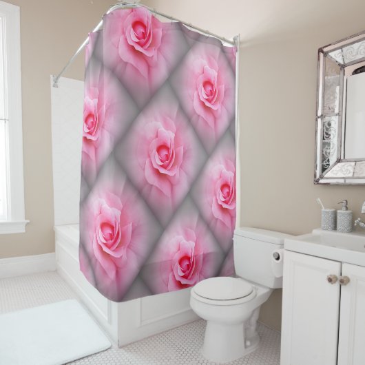 Rideaux De Douche Pétales roses (En situation)