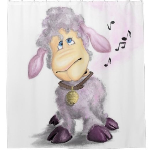 Rideaux De Douche Petit agneau avec cloche - mignon (Devant)