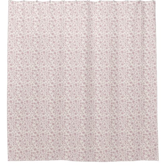 Rideaux De Douche Petit bloc d'impression floral - rose (Devant)
