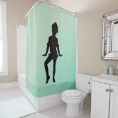 Rideaux De Douche Petit Danseur Vert (En situation)