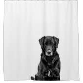 Rideaux De Douche Petit Labrador Chien noir Chien Chien Chien Chien (Devant)