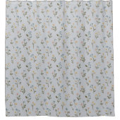Rideaux De Douche Petite Fleur Sauvage Bleue Clair (Devant)