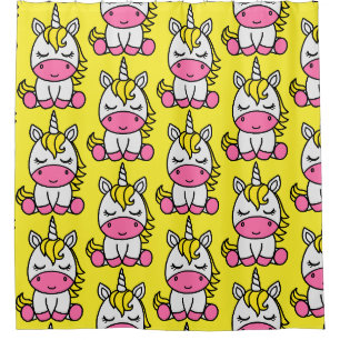 Rideaux De Douche Petites filles Unicorn Pony