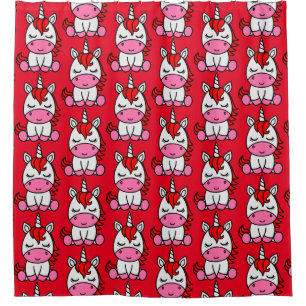 Rideaux De Douche Petites filles Unicorn Pony