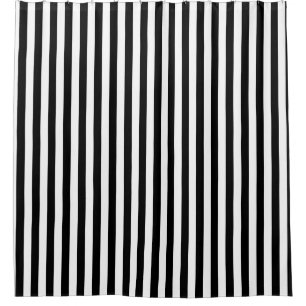 Rideaux De Douche Petites rayures noires verticales