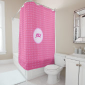 Rideaux De Douche Petits cœurs roses (En situation)