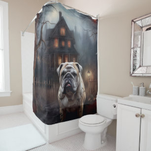Rideaux De Douche Peur d'Halloween Bulldog