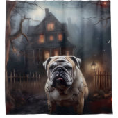 Rideaux De Douche Peur d'Halloween Bulldog (Devant)