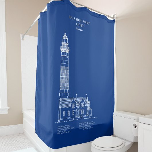 Rideaux De Douche Phare de Big Sable Point - Michigan – ap. J.-C.