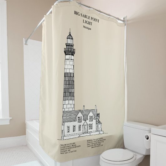 Rideaux De Douche Phare de Big Sable Point - Michigan - SBD