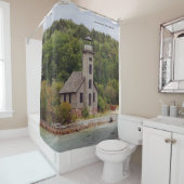 Rideaux De Douche Phare de Grand Island East Channel (En situation)