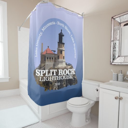 Rideaux De Douche Phare de Split Rock (En situation)