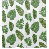 Rideaux De Douche Philodendron Tropical Elephant Oreille Banana Leaf (Devant)