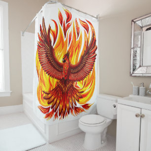 Rideaux De Douche Phoenix mythologique immortelle Créature