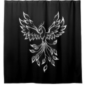 Rideaux De Douche Phoenix se lève sur le noir (Devant)