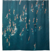 Rideaux De Douche Photo aérienne cool des nageurs (Devant)