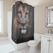 RIDEAUX DE DOUCHE PHOTO DE BROWN LION (En situation)