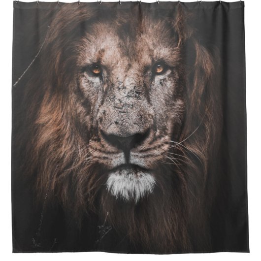 RIDEAUX DE DOUCHE PHOTO DE BROWN LION (Devant)