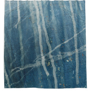 Rideaux De Douche Photo de closep de peinture murale bleue
