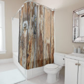 Rideaux De Douche Photo de clôture en bois brun (En situation)