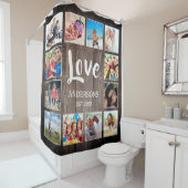 Rideaux De Douche Photo de Custom Collage Rustic Farmhouse Family (En situation)