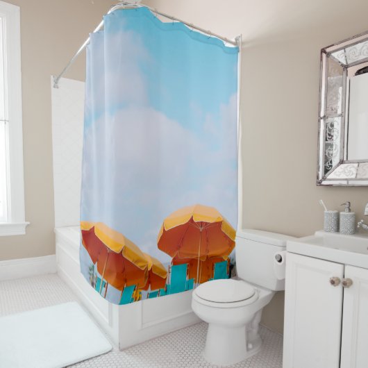 Rideaux De Douche Photo de fermeture de chaises longues et parasol d (En situation)