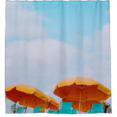 Rideaux De Douche Photo de fermeture de chaises longues et parasol d (Devant)