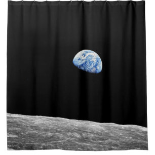 Rideaux De Douche Photo de la Terre vue de l'orbite lunaire par Apol