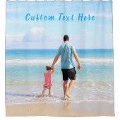 Rideaux De Douche Photo et texte personnalisés - Votre propre design (Devant)