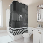 RIDEAUX DE DOUCHE PHOTO GRAS D'UN TRAIN (En situation)