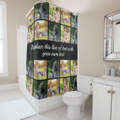 Rideaux De Douche photocollage et texte (En situation)