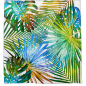 Rideaux De Douche Photographie botanique tropicale Feuille (Devant)