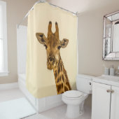 RIDEAUX DE DOUCHE PHOTOGRAPHIE SÉLECTIVE DE GIRAFFE (En situation)
