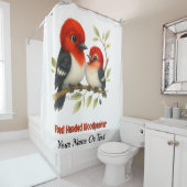 Rideaux De Douche Pic à tête rouge (En situation)