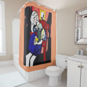 RIDEAUX DE DOUCHE PICASSO PAR NORA (En situation)