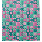 Rideaux De Douche Pickleball (minty vert et rose) (Devant)